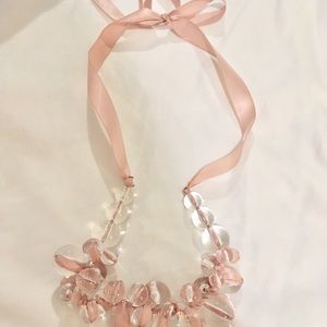 Ballet Pink & Clear Bobble Necklace